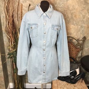 Pretty little thing 🌹 stunning Blue Jean jacket coat dress